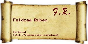 Feldzam Ruben névjegykártya